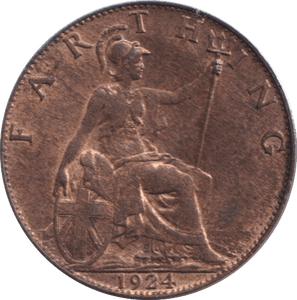 1924 FARTHING ( GF ) - FARTHING - Cambridgeshire Coins