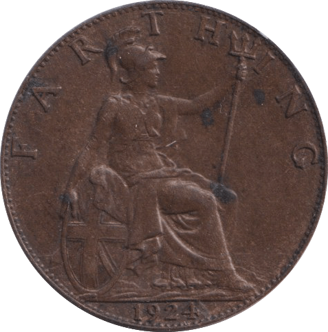 1924 FARTHING ( VF ) - FARTHING - Cambridgeshire Coins