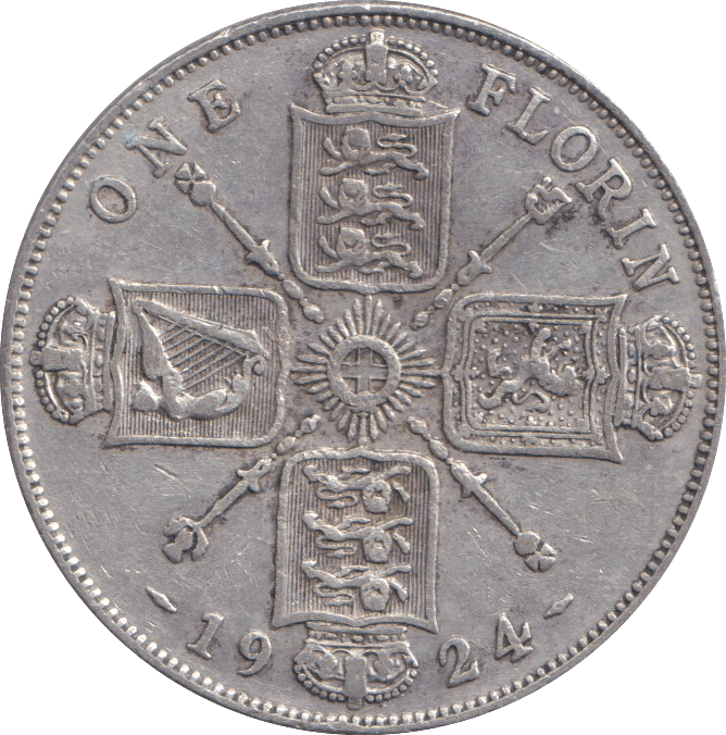 1924 FLORIN ( VF ) - FLORIN - Cambridgeshire Coins