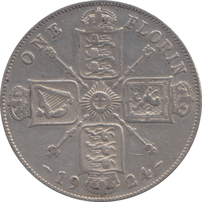 1924 FLORIN ( VF ) - FLORIN - Cambridgeshire Coins