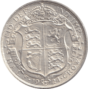 1924 HALFCROWN ( AUNC ) - HALFCROWN - Cambridgeshire Coins