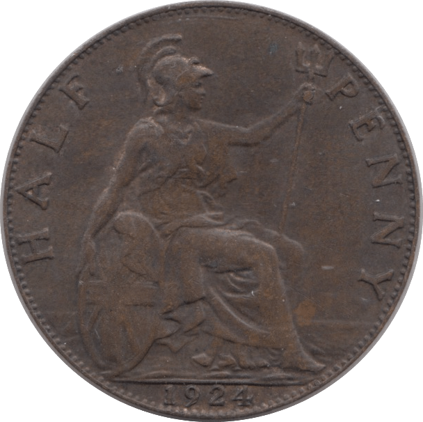 1924 HALFPENNY ( AUNC ) - Halfpenny - Cambridgeshire Coins