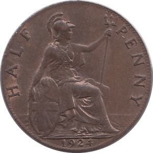 1924 HALFPENNY ( UNC ) - HALFPENNY - Cambridgeshire Coins