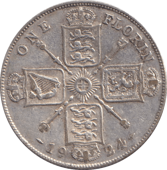 1924 ONE FLORIN ( VF ) - WORLD COINS - Cambridgeshire Coins