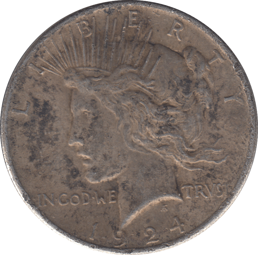 1924 PEACE DOLLAR USA - WORLD COINS - Cambridgeshire Coins