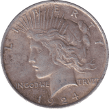 1924 SILVER DOLLAR USA - SILVER WORLD COINS - Cambridgeshire Coins