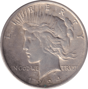 1924 SILVER DOLLAR USA - SILVER WORLD COINS - Cambridgeshire Coins