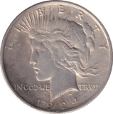 1924 SILVER DOLLAR USA - SILVER WORLD COINS - Cambridgeshire Coins