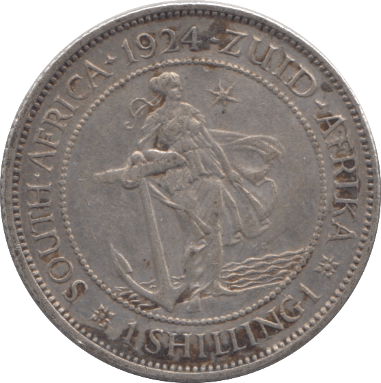 1924 SILVER ONE SHILLING SOUTH AFRICA - SILVER WORLD COINS - Cambridgeshire Coins