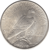 1924 SILVER PEACE DOLLAR PHILADELPHIA MINT - SILVER WORLD COINS - Cambridgeshire Coins
