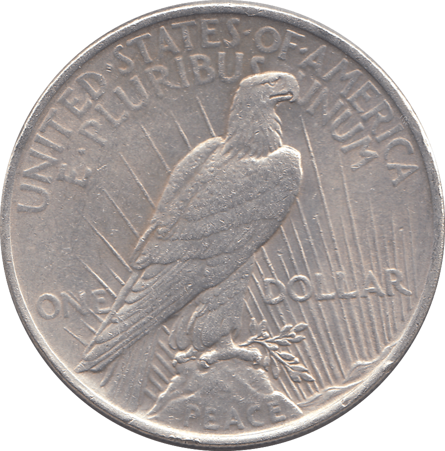 1924 SILVER PEACE DOLLAR USA - SILVER WORLD COINS - Cambridgeshire Coins