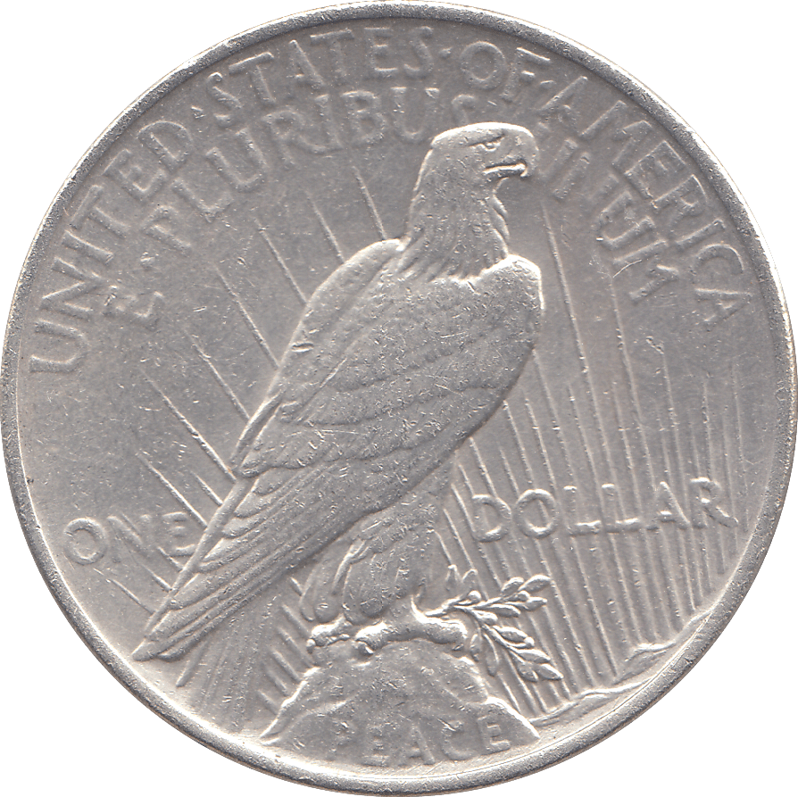 1924 SILVER PEACE DOLLAR USA - SILVER WORLD COINS - Cambridgeshire Coins