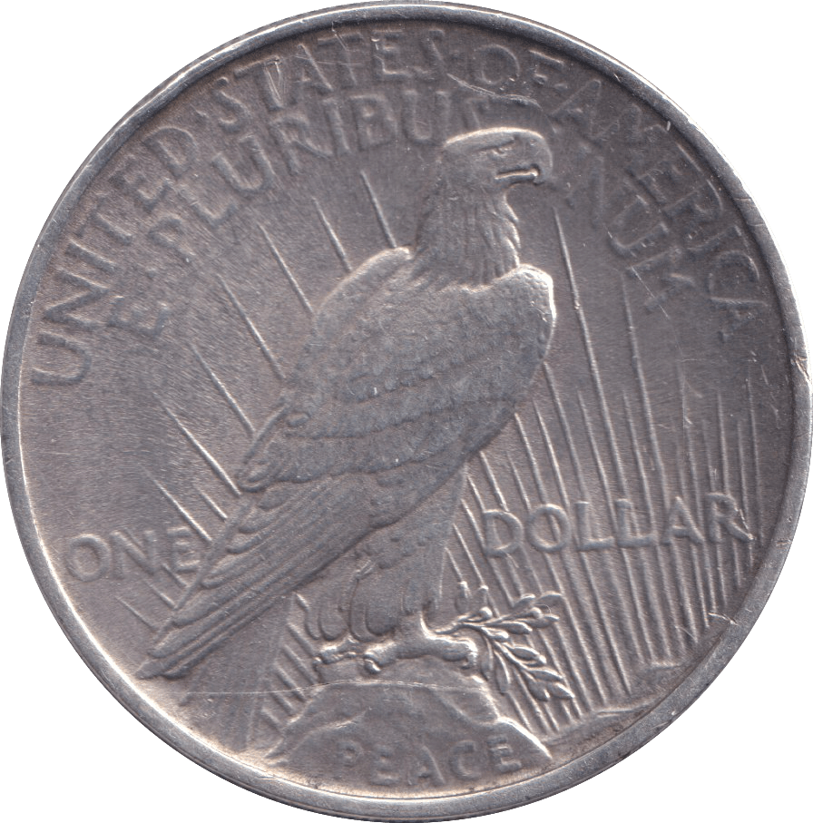 1924 SILVER PEACE DOLLAR USA - SILVER WORLD COINS - Cambridgeshire Coins