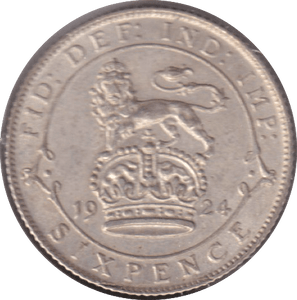 1924 SIXPENCE (AUNC) - SIXPENCE - Cambridgeshire Coins