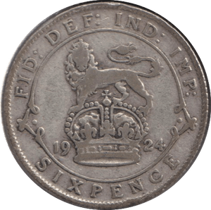1924 SIXPENCE ( FINE ) - Cambridgeshire Coins