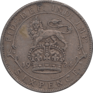 1924 SIXPENCE ( GF ) - SIXPENCE - Cambridgeshire Coins