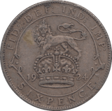 1924 SIXPENCE ( GF ) - SIXPENCE - Cambridgeshire Coins