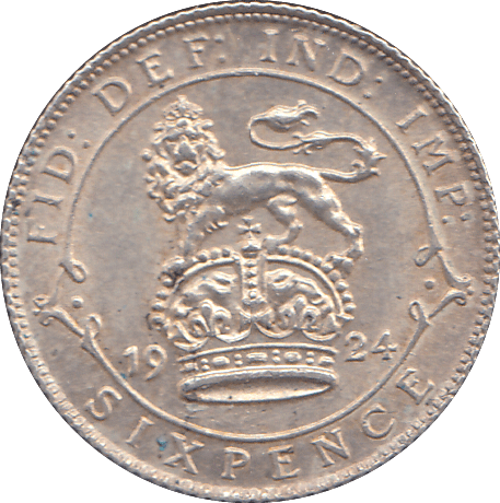 1924 SIXPENCE ( GVF ) - SIXPENCE - Cambridgeshire Coins