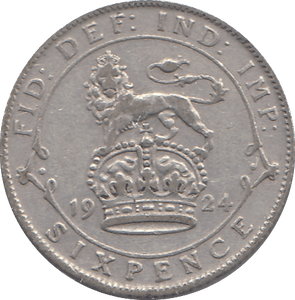 1924 SIXPENCE (GVF) - WORLD COINS - Cambridgeshire Coins