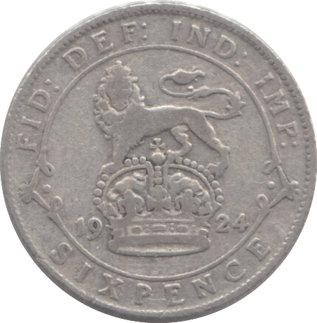 1924 SIXPENCE ( NF ) - SIXPENCE - Cambridgeshire Coins