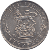1924 SIXPENCE ( UNC ) - SIXPENCE - Cambridgeshire Coins