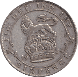 1924 SIXPENCE ( VF ) - SIXPENCE - Cambridgeshire Coins