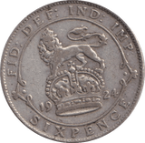 1924 SIXPENCE ( VF ) - SIXPENCE - Cambridgeshire Coins