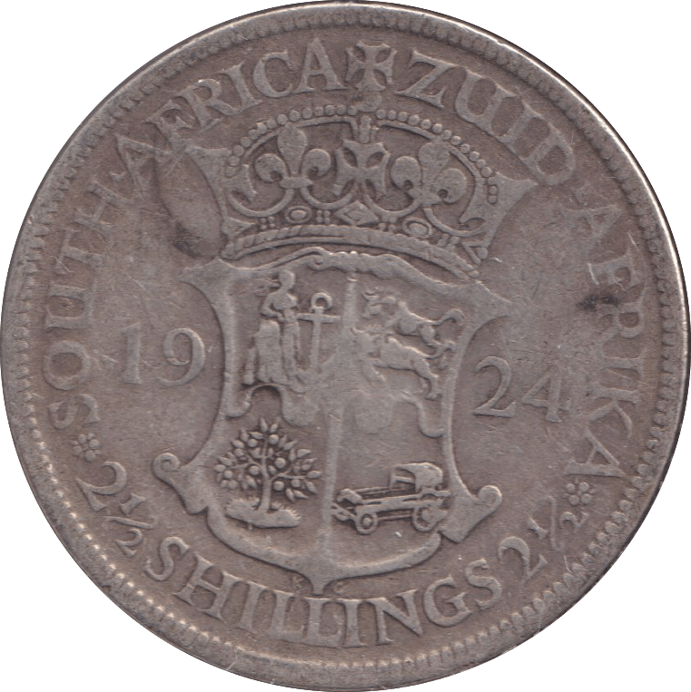 1924 SOUTH AFRICA 2 1/2 SHILLING - WORLD COINS - Cambridgeshire Coins