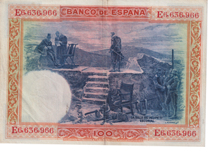 1925 100 PESTAS SPAIN BANKNOTE REF-1860 - WORLD BANKNOTES - Cambridgeshire Coins