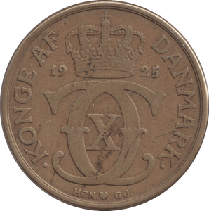 1925 DANISH 2 KRONER - Silver Proof - Cambridgeshire Coins