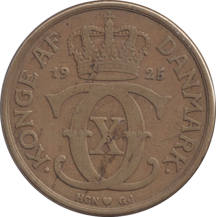 1925 DANISH 2 KRONER - Silver Proof - Cambridgeshire Coins