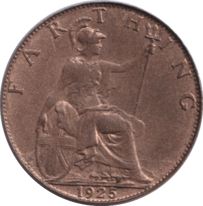 1925 FARTHING ( EF ) - FARTHING - Cambridgeshire Coins