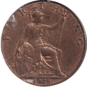 1925 FARTHING ( GVF ) - FARTHING - Cambridgeshire Coins