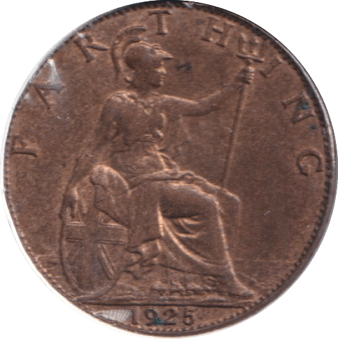 1925 FARTHING ( GVF ) - FARTHING - Cambridgeshire Coins