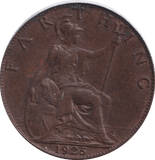 1925 FARTHING ( GVF ) - FARTHING - Cambridgeshire Coins