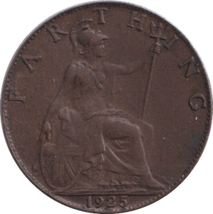 1925 FARTHING ( GVF ) - FARTHING - Cambridgeshire Coins