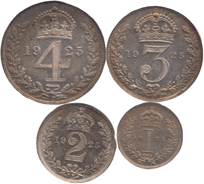 1925 MAUNDY SET GEORGE V - Maundy Set - Cambridgeshire Coins