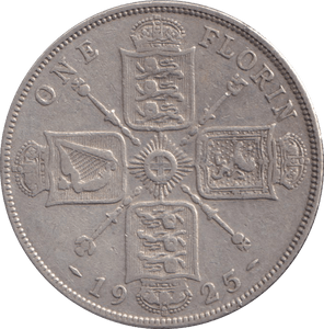 1925 ONE FLORIN ( VF ) - WORLD COINS - Cambridgeshire Coins