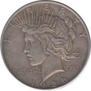 1925 PEACE DOLLAR USA - WORLD COINS - Cambridgeshire Coins