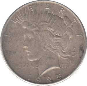 1925 PEACE DOLLAR USA - WORLD COINS - Cambridgeshire Coins