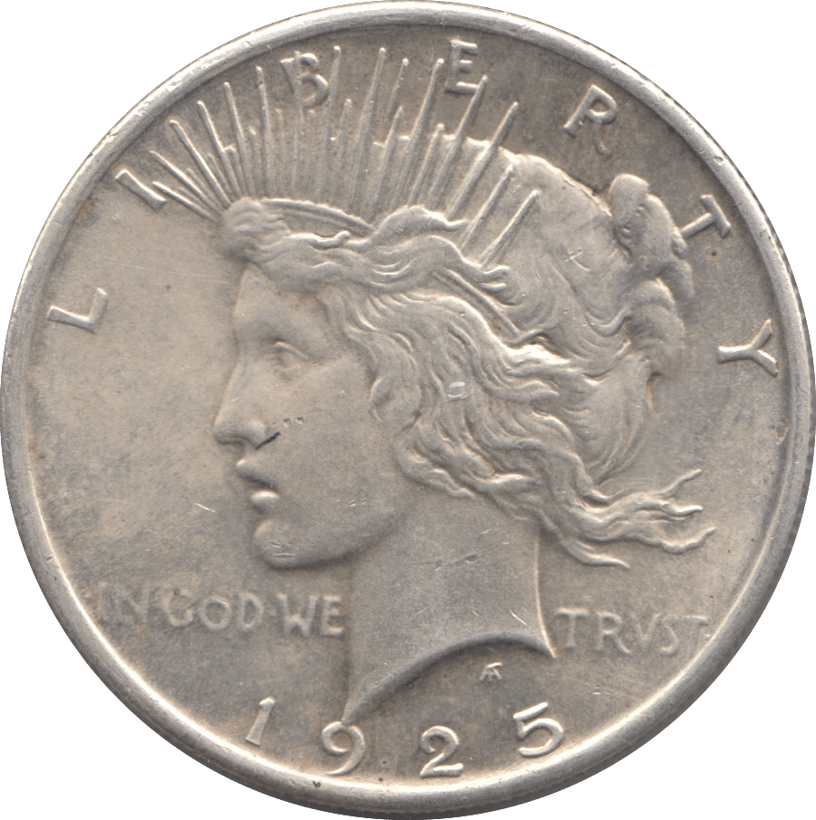 1925 SILVER PEACE DOLLAR PHILADELPHIA MINT - SILVER WORLD COINS - Cambridgeshire Coins