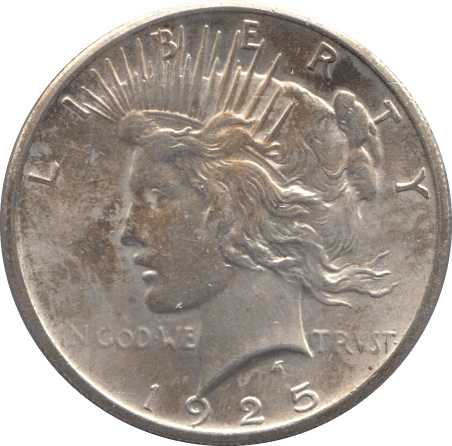 1925 SILVER PEACE DOLLAR PHILADELPHIA MINT - SILVER WORLD COINS - Cambridgeshire Coins