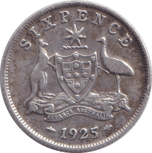 1925 SILVER SIXPENCE AUSTRALIA - SILVER WORLD COINS - Cambridgeshire Coins