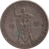 1925 SILVER THREE MARK GERMANY - SILVER WORLD COINS - Cambridgeshire Coins
