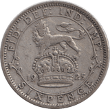 1925 SIXPENCE ( VF ) - SIXPENCE - Cambridgeshire Coins