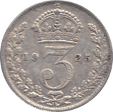 1925 THREEPENCE ( EF ) - THREEPENCE - Cambridgeshire Coins