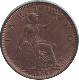 1926 FARTHING ( UNC ) - FARTHING - Cambridgeshire Coins