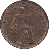 1926 FARTHING ( UNC ) - FARTHING - Cambridgeshire Coins