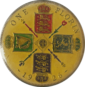 1926 FLORIN ENAMELLED - FLORIN - Cambridgeshire Coins