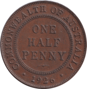 1926 HALF PENNY AUSTRALIA - WORLD COINS - Cambridgeshire Coins